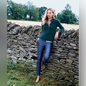 J. Crew navy and white cropped ankle pants - size 8